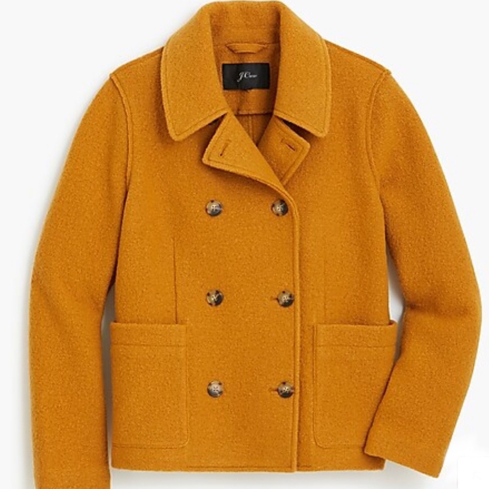 J.Crew Double-breasted peacoat Italian boiled wool